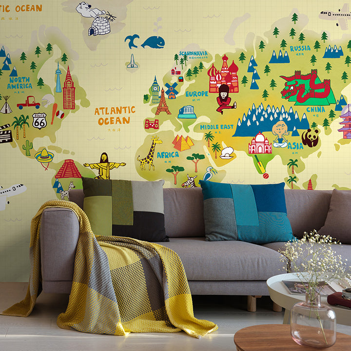 Buy Kids World Map Wall Murals at 20% off – Staunton and Henry