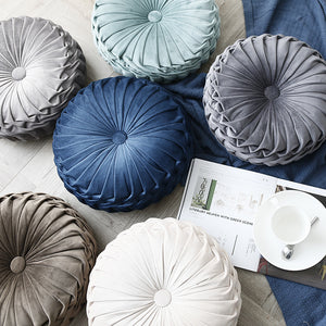 Round Pleated Vintage Style Cushion - Staunton and Henry