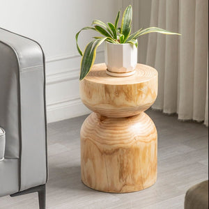 Solid Log Wood Stool - Staunton and Henry