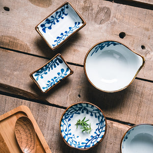 Akari Blue and White Japanese Sauce Dish - Staunton and Henry