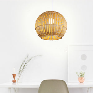 Round Japanese Bamboo Ceiling Light - Staunton and Henry