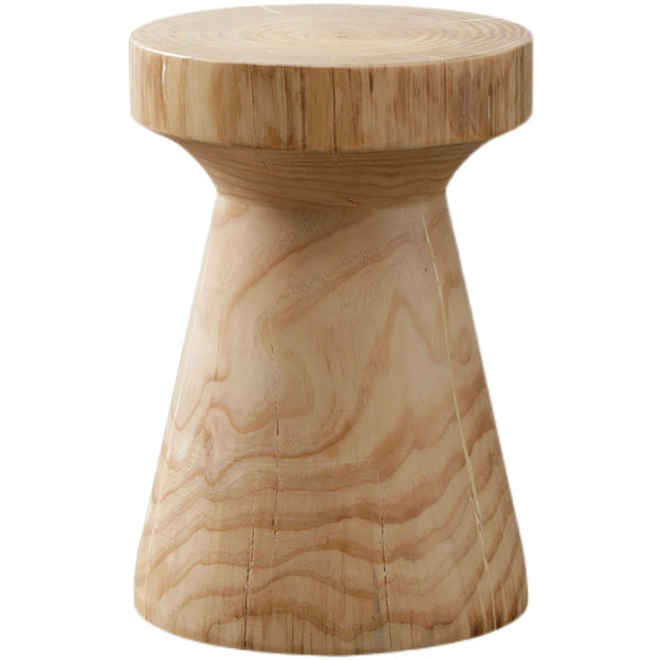 Solid Log Wood Stool - Staunton and Henry