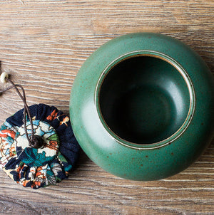 Jade Green Oriental Tea Canister - Staunton and Henry