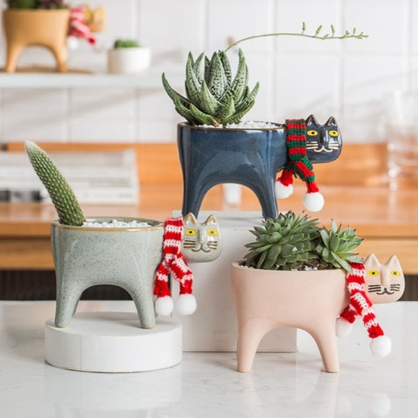 Cute Cat Plant Pot - Staunton and Henry