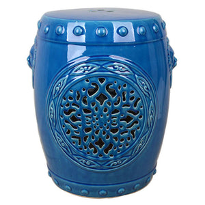 Blue Chinese Ceramic Garden Stool - Staunton and Henry