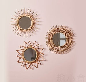 Round Rattan Frame Mirror - Staunton and Henry