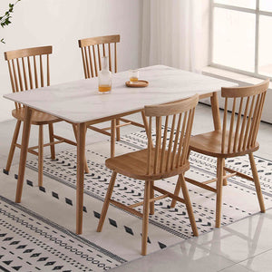 White Sintered Stone Top Dining Table - Staunton and Henry