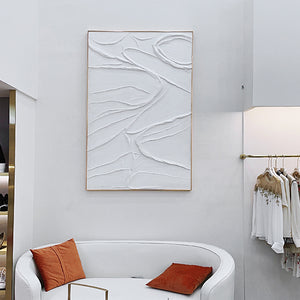 Modern Abstract White Oil Painting - Staunton and Henry