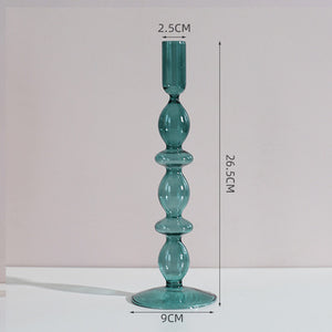 Nordic Pastel Glass Candlestick Holders - Staunton and Henry