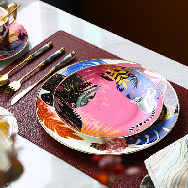 Home Decor Boho Sets of Dishes Simple Modern Cheetah