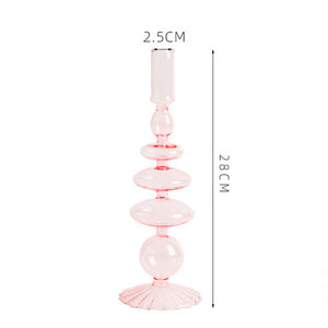 Nordic Pastel Glass Candlestick Holders - Staunton and Henry