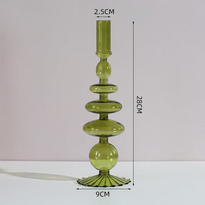 Nordic Pastel Glass Candlestick Holders - Staunton and Henry