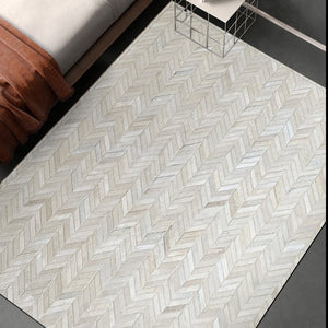 Cream Patchwork Cowhide Rug - Staunton and Henry