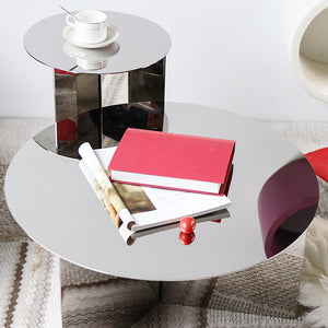 Modern Slimline Round Coffee Table - Staunton and Henry