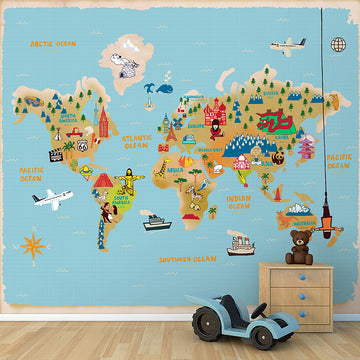 Buy Kids World Map Wall Murals at 20% off – Staunton and Henry