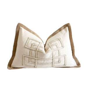 Elegant Cotton and Jute Throw Cushion Cover - Staunton and Henry