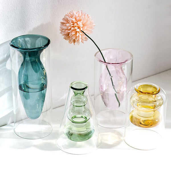 Inside Out Double Walled Glass Vase - Staunton and Henry