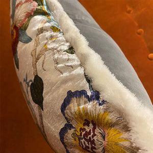 Velvet Oriental Garden Throw Cushion - Staunton and Henry