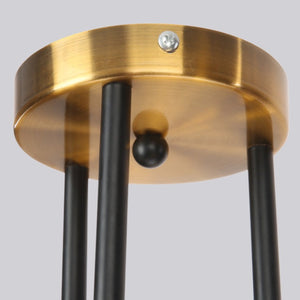 Black & Brass Deco Chandelier - Staunton and Henry