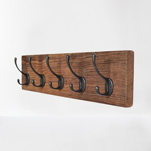 Cast Iron Wall Hooks with Solid Wood Base - Staunton and Henry