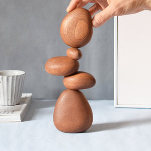 Wooden Stone Cairn Decorative Ornament - Staunton and Henry