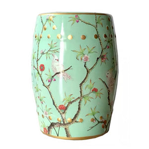 Modern Chinese Ceramic Hand-Painted Stool - Staunton and Henry