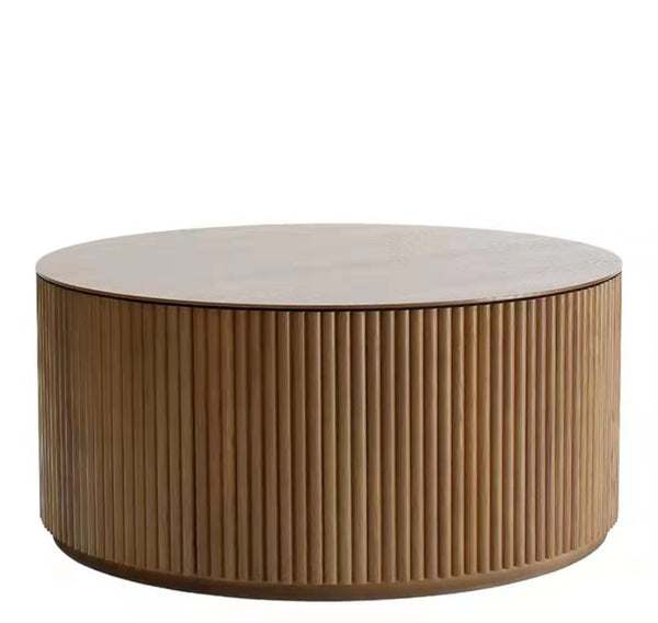 Art Deco Solid Wood Round Coffee Table - Staunton and Henry
