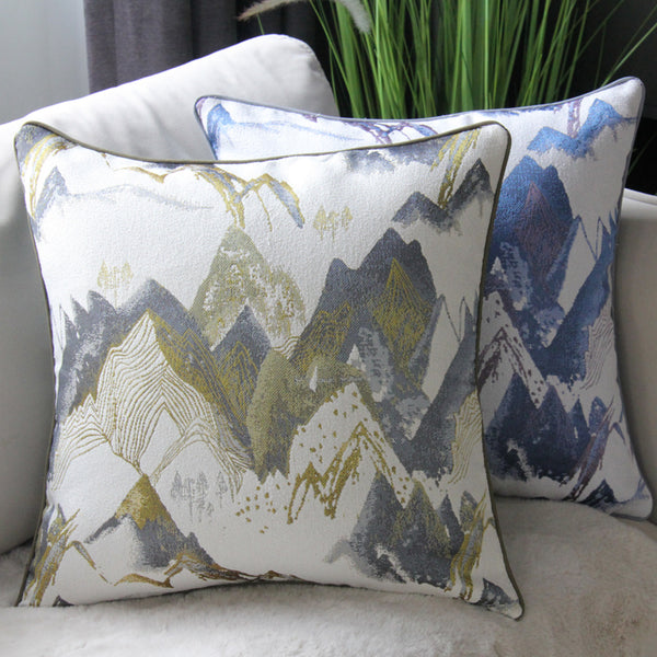 Alpine Blue Mountains Throw Cushion - Staunton and Henry