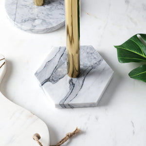 Marble and Gold Kitchen Towel Holder - Staunton and Henry