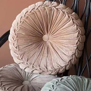 Round Pleated Vintage Style Cushion - Staunton and Henry
