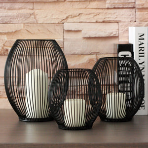 Black Cage Lantern Candle Holder - Staunton and Henry