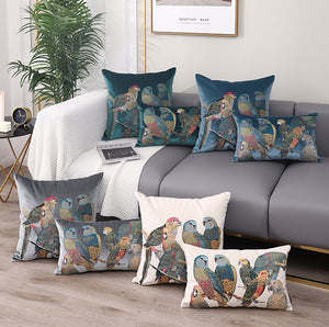 Parrot Embroidered Throw Cushion - Staunton and Henry