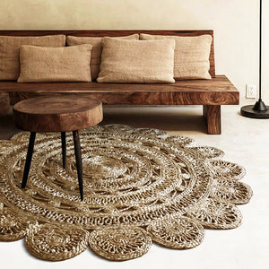 Rosetta Round Hemp Rug - Staunton and Henry