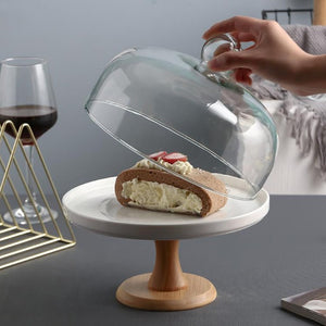 Footed Cake Stand With Dome - Staunton and Henry
