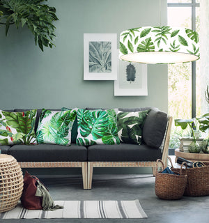 Tropical Green Throw Cushion - Staunton and Henry
