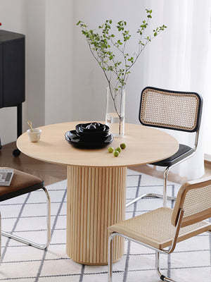 Art Deco Solid Wood Round Dining Table - Staunton and Henry