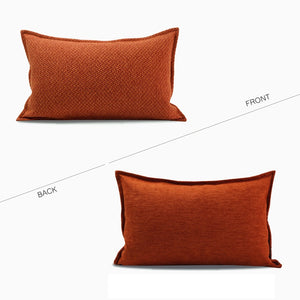 Woven Burnt Orange Throw Cushion - Staunton and Henry
