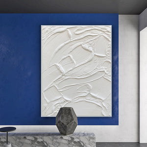 Modern Abstract White Oil Painting - Staunton and Henry