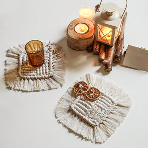 Macrame Coaster With Tassels - Set of 4 - Staunton and Henry