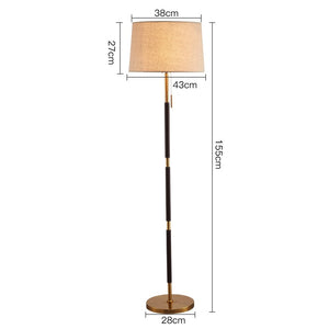 Mila Metal Floor Lamp White Shade - Staunton and Henry