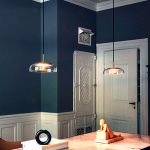 Future Deco Brass and Glass Ceiling Light - Staunton and Henry