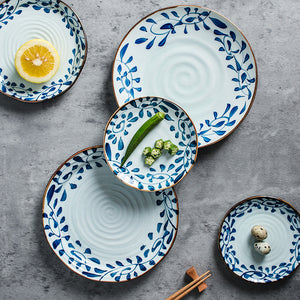 Akari Blue and White Japanese Lunch Plates - Set of 4 - Staunton and Henry
