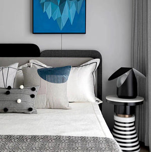 Modern Steel Blue and Gray Throw Cushion - Staunton and Henry