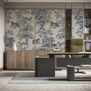 French Blue Forest Wallpaper - Staunton and Henry