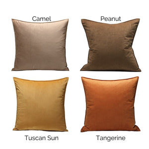 Anais Velvet Plain Throw Cushions - Staunton and Henry
