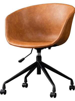 Hayden Swivel Saddle Tan Armchair - Staunton and Henry