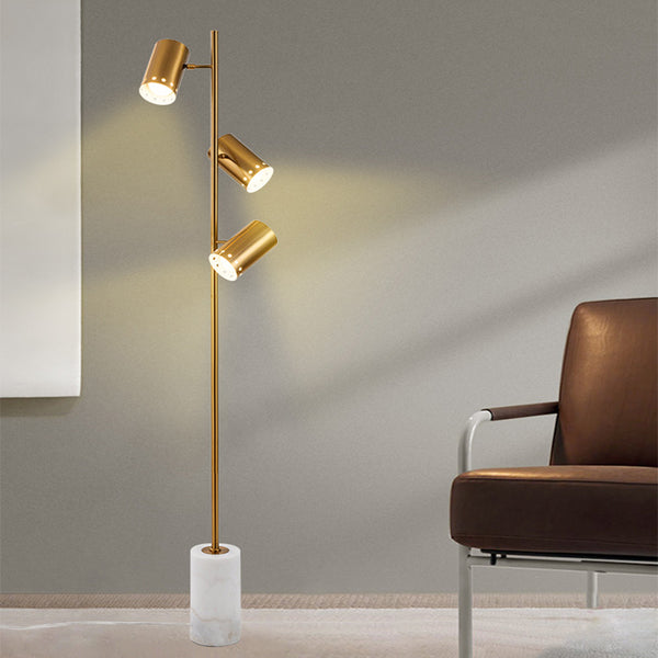 Franz Modern Gold Floor Lamp with Marble Base - Staunton and Henry