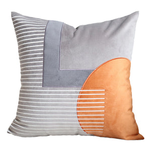 Modern Steel Blue and Gray Throw Cushion - Staunton and Henry