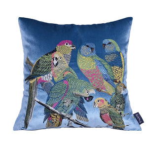 Parrot Embroidered Throw Cushion - Staunton and Henry