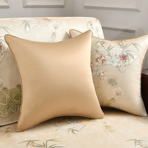 Cream Oriental Blossom Throw Cushion - Staunton and Henry